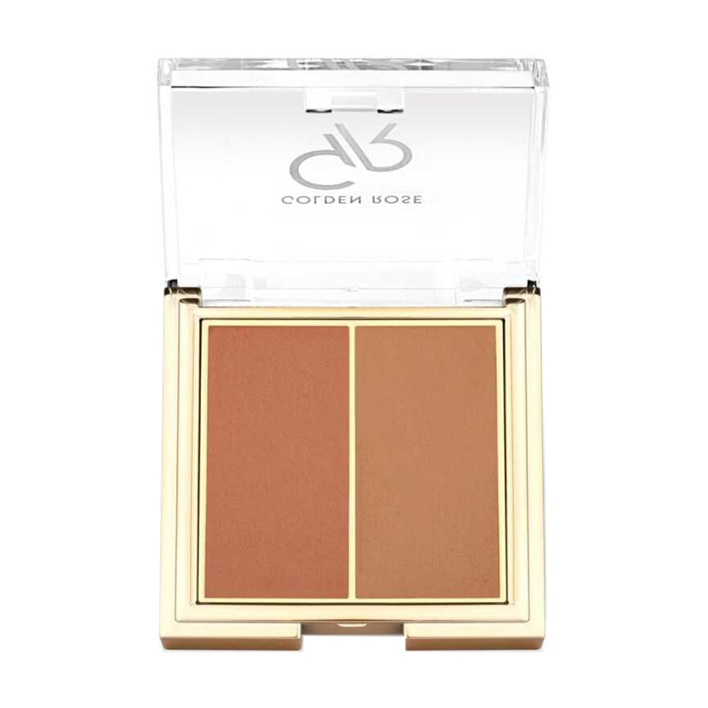 Компактні рум'яна для обличчя Golden Rose Iconic Blush Duo, 03 Rozy Bronze, 6 г